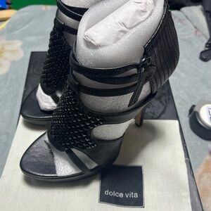 Dolce Vita Black Strappy Stiletto Heels